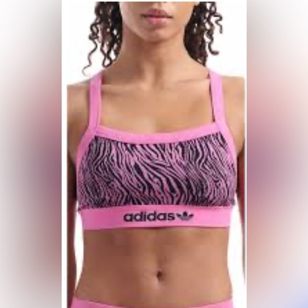 Adidas NWT Bliss Pink Tiger Bralette Sports Bra - M